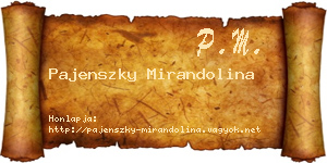 Pajenszky Mirandolina névjegykártya